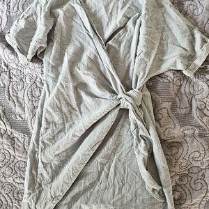 Light Gray Wrap Dress